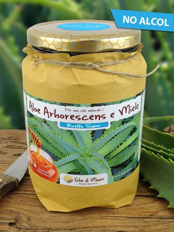Aloe Arborescens e miele, Super del Frate, no alcol-Aloe