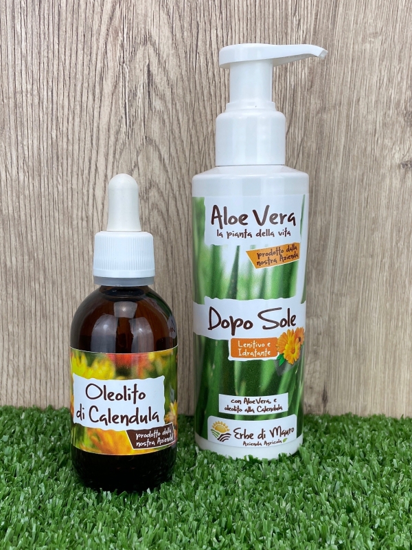 Dopo Sole all'Aloe Vera e olio di Calendula, 150ml-Cosmetici all'Aloe Vera