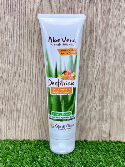 Dentifricio senza fluoro all'Aloe Vera, Stevia e Agrumi, 100 ml-Igiene orale