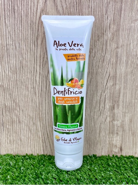 Dentifricio senza fluoro all'Aloe Vera, Stevia e Agrumi, 100 ml-Igiene orale
