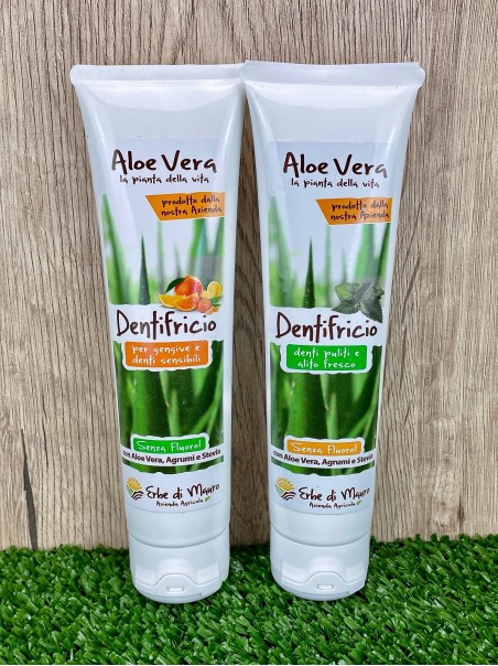 Dentifricio senza fluoro all'Aloe Vera, Stevia e Agrumi, 100 ml-Igiene orale
