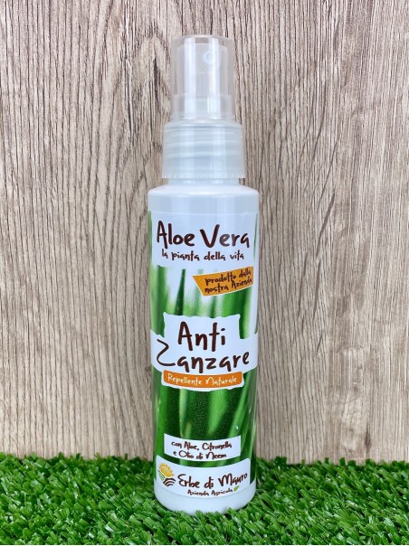 Spray Anti Zanzare, Aloe Vera, Citronella ed Olio di Neem 100ml-Cosmetici per l'Estate