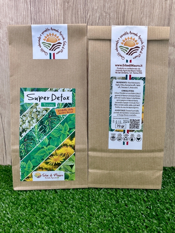 Super Detox, Tisana 50-500g, 1kg-Tisane ed Essiccati