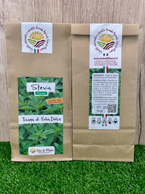 Stevia Rebaudiana, Tisana 50-500g e 1kg-Tisane ed Essiccati