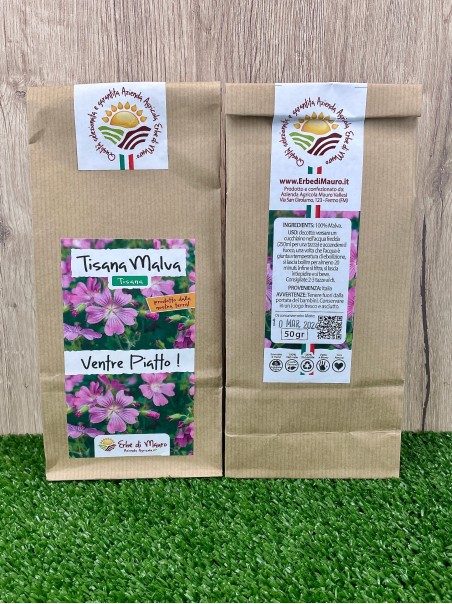 Malva, Tisana 50-500g e 1kg-Tisane digestive