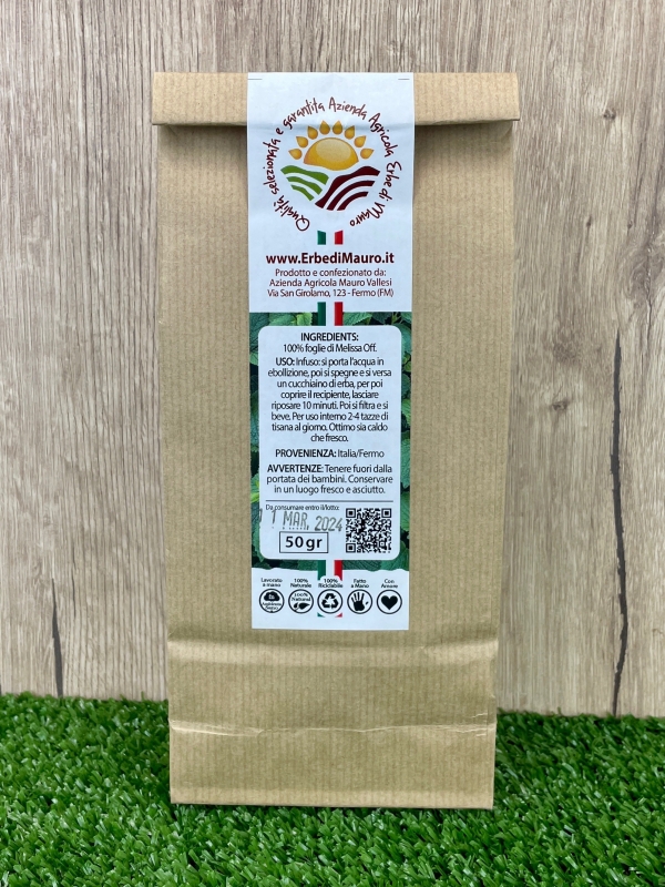Melissa Officinalis, Tisana 50-500g e 1kg-Tisane digestive