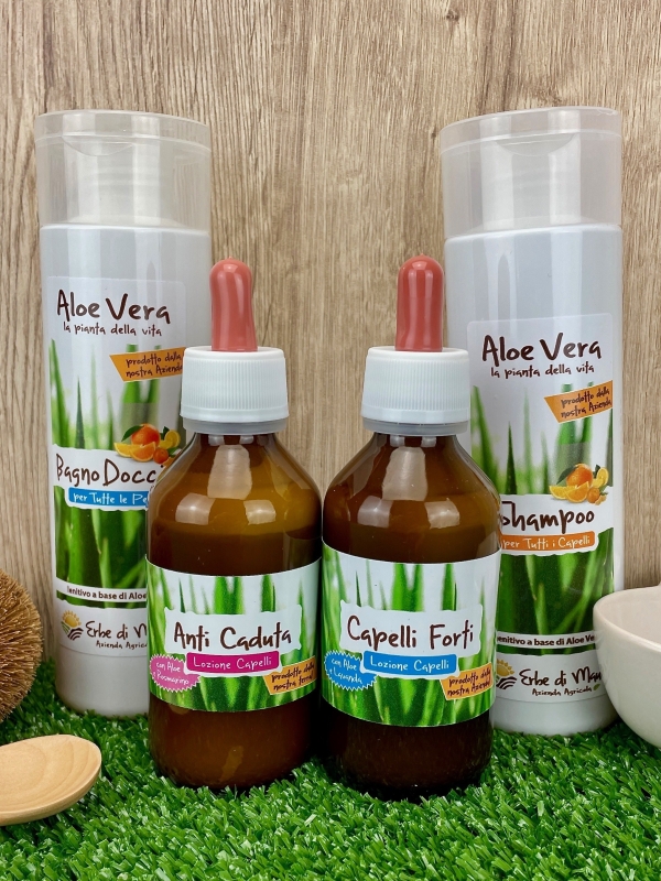 Capelli forti, rigenera e purifica i capelli. Con Aloe e Lavanda, 100ml-Cosmetici all'Aloe Vera