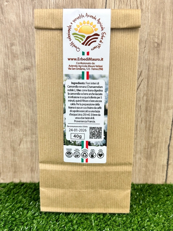 Camomilla Romana, Tisana 40g-500g-Tisane digestive