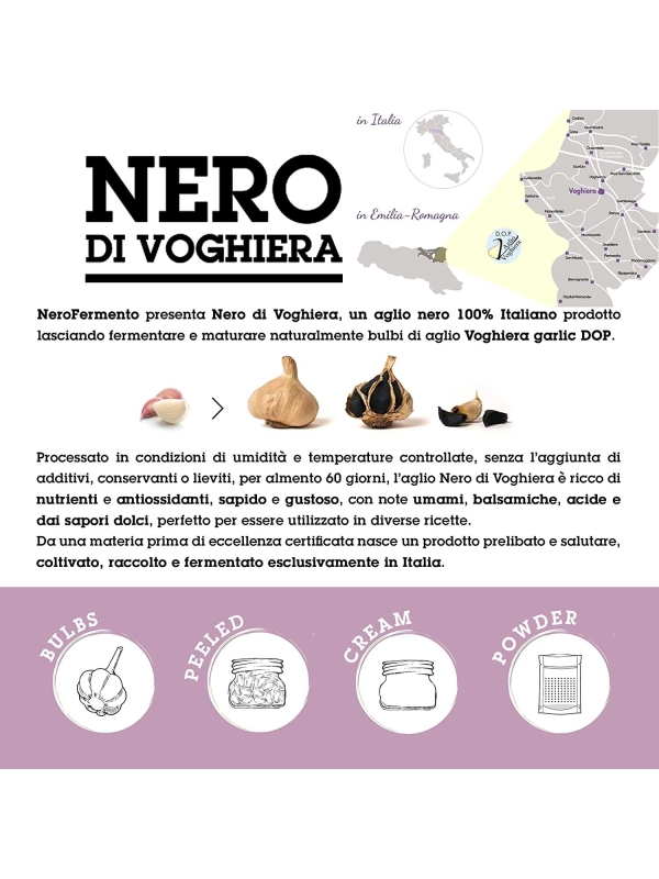 Aglio Nero di Voghiera, fresco, fermentato, 100g-Superfood
