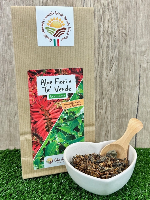 Aloe Arborescens Fiori e tè Verde, 50-500g, 1kg-Tisane ed Essiccati