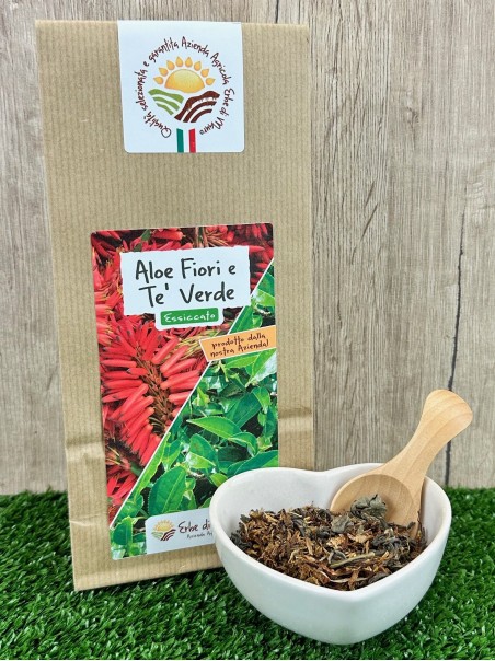 Aloe Arborescens Fiori e tè Verde 50-500g, 1kg-Erbe essiccate
