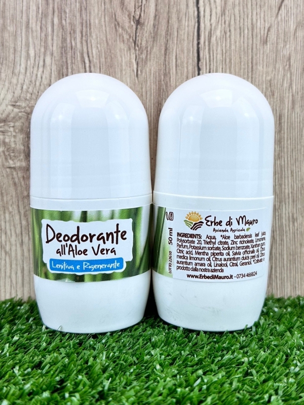 Deodorante Roll all'Aloe Vera, Salvia e Agrumi. Unisex, 50ml-Cosmetici all'Aloe Vera