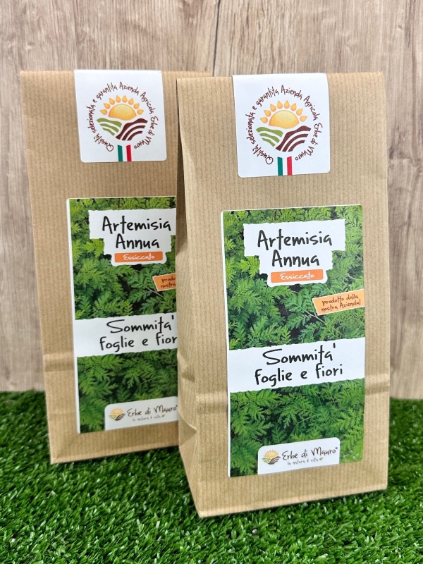 Artemisia Annua, foglie e fiori essiccati 70g e 500g-Tisane ed Essiccati