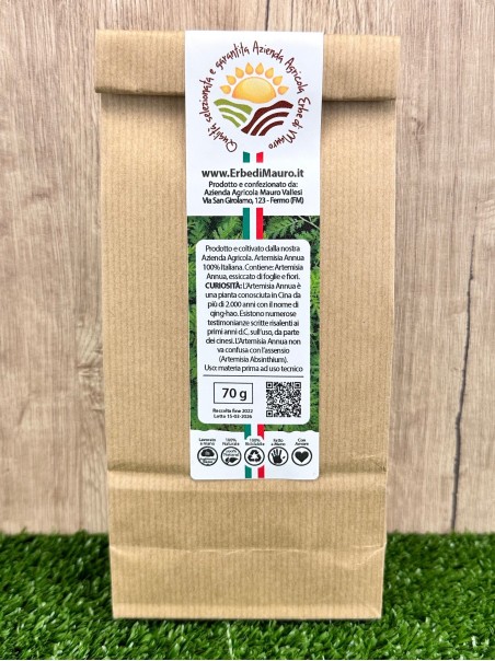 Artemisia Annua, foglie e fiori essiccati 70g e 500g-Tisane ed Essiccati