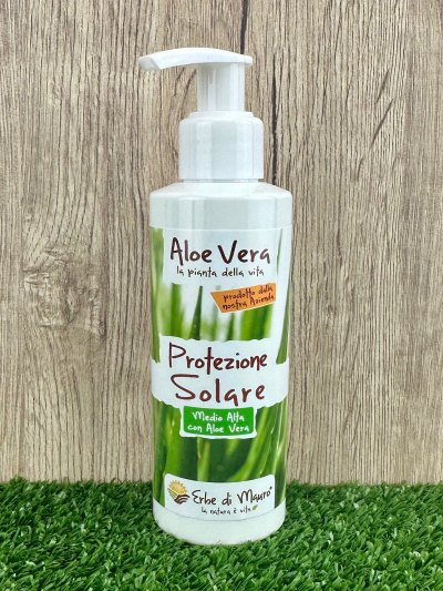 Protezione solare Alta all’Aloe Vera (anche per Bambini) 150 ml-Cosmetici per l'Estate