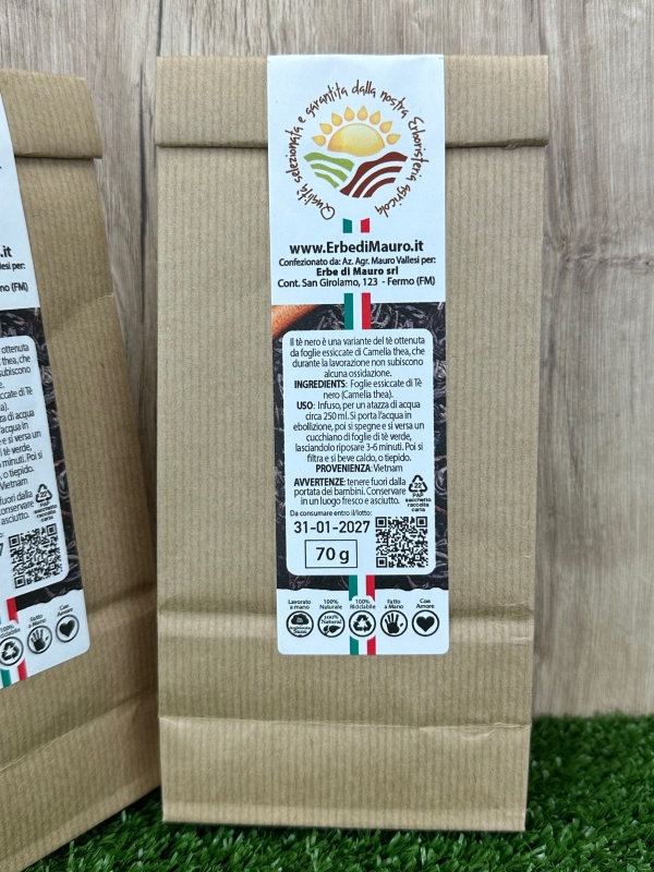 Tè Nero, infuso prima scelta 70-500g e 1kg-Erbe essiccate