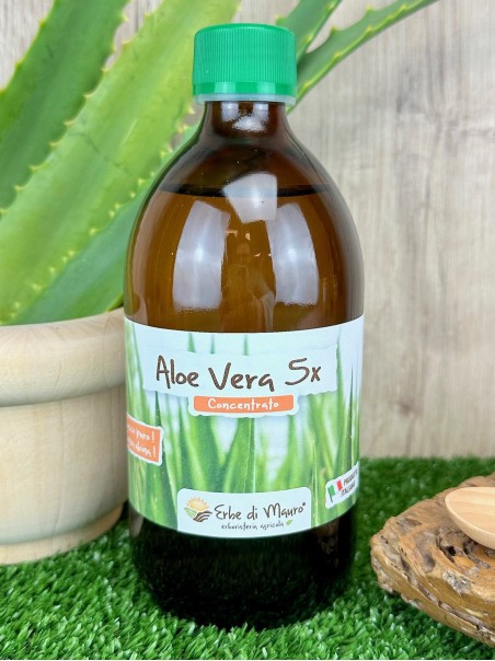 Succo Aloe Vera Concentrato 5x , senza Aloina, 500ml-1l-Aloe puro