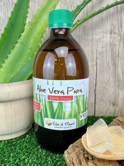 Aloe Vera Pura, polpa estratto a freddo, 500ml-Aloe puro