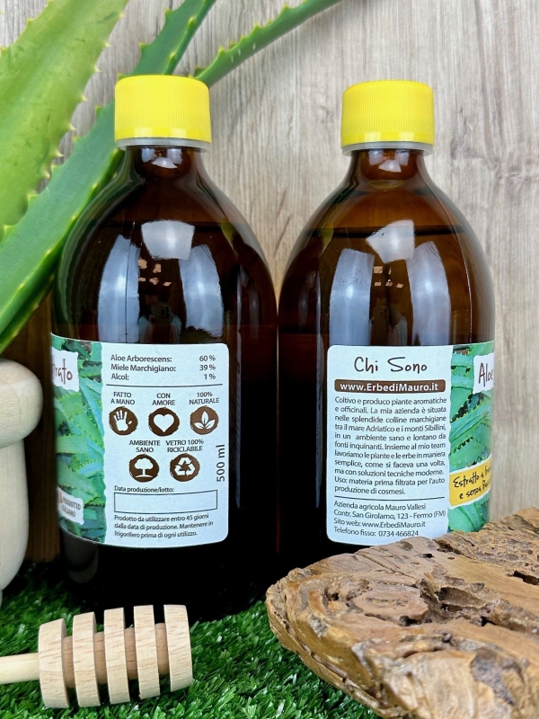 Aloe Arborescens Filtrato senza Buccia, 500ml-Aloe