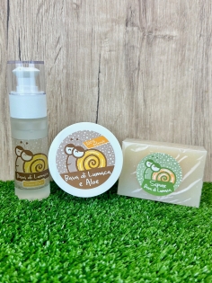 Pacchetto Bava di Lumaca, crema, siero e sapone alla bava di luamaca