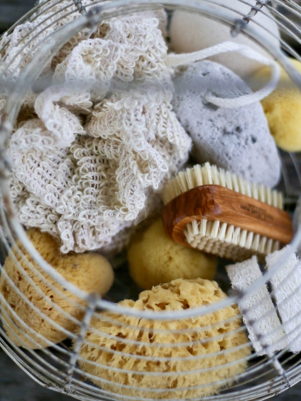 Sisal fiber sponge, for all skin types, 100% vegetable.