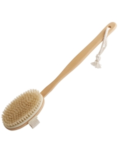 Body brush with handle, natural bristles, Eco and Wellness