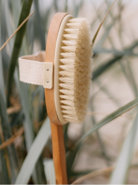 Brosse corps avec manche, poils naturels, Eco et Bien-être