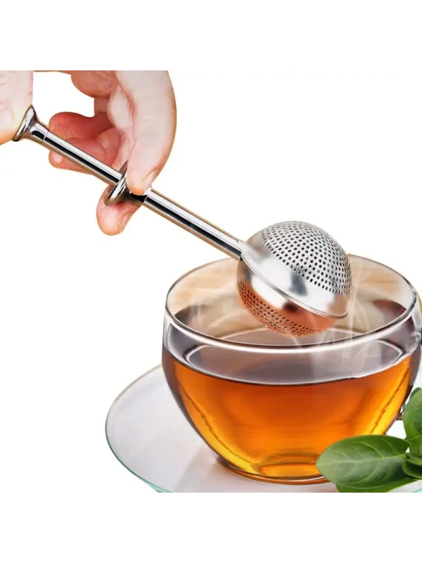 Infusore telescopico per te e tisane, in acciaio inox e con apertura automatica
