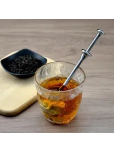 Telescopic infuser for tea and herbal teas, in stainless steel and with automatic opening 2