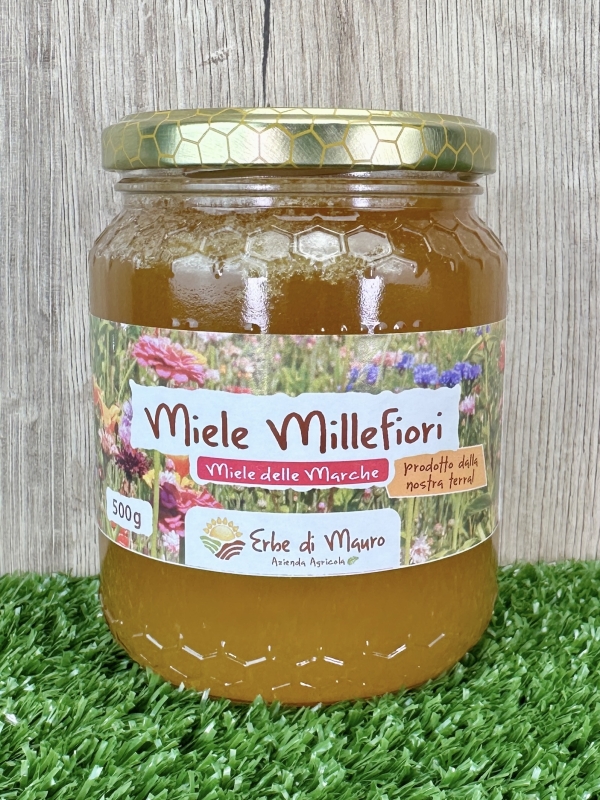Miele millefiori grezzo italiano, non pastorizzato 500g