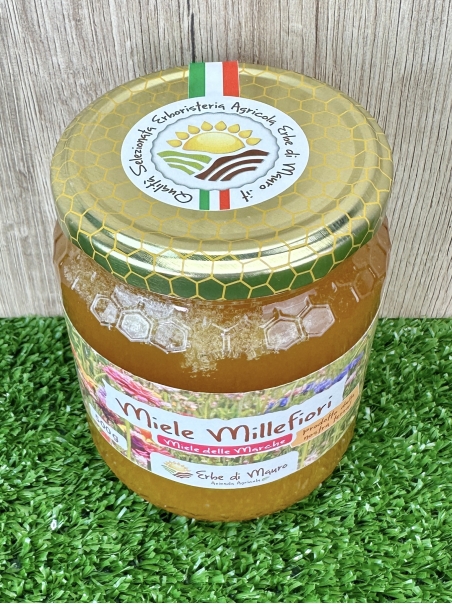 Miele millefiori grezzo Italiano, non pastorizzato 500g