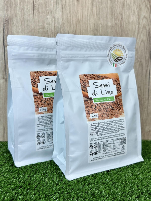 Semi di Lino biologici, confezione da 500g