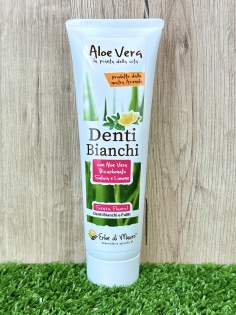 Dentifricio sbiancante all'Aloe Vera, senza fluoro 75 ml