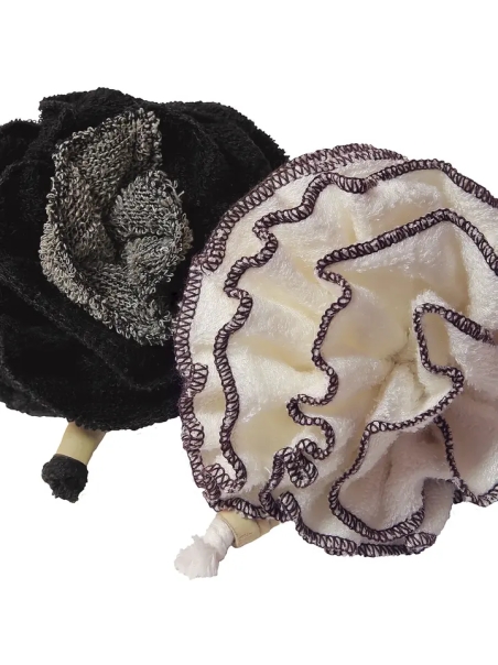 Eco shower sponge made from sustainable bamboo cotton Boho