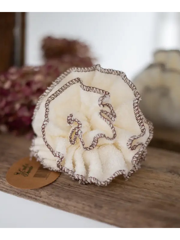 Éponge de douche écologique en coton et bambou durable, style bohème