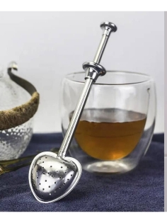 Heart-shaped telescopic tea infuser