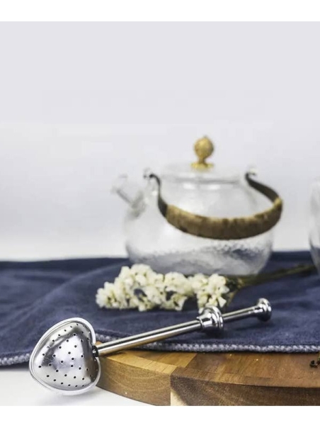 Infusore telescopico per tè, a forma di cuore