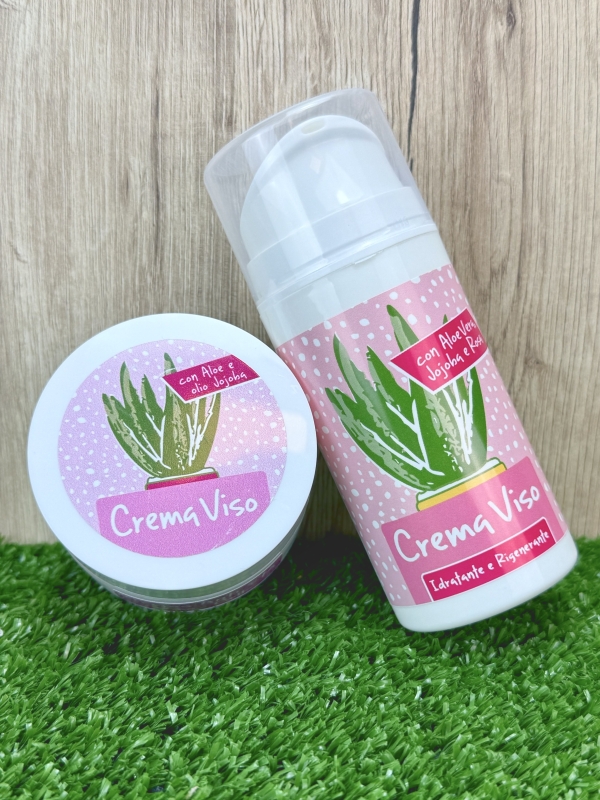 Crema Viso idratante all'Aloe Vera e Jojoba idratante e protettiva 50/100 ml
