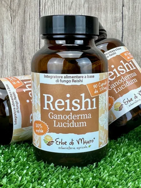 Reishi Ganoderma lucidum integratore alimentare in capsule