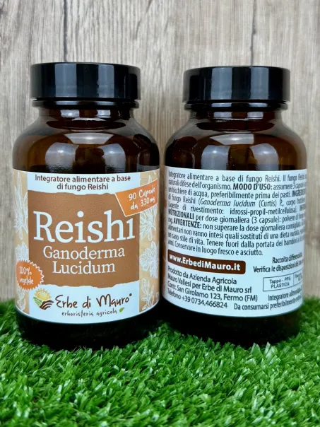 Reishi Ganoderma lucidum integratore alimentare in capsule