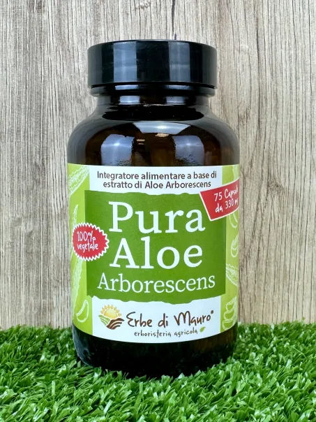 Pure Aloe Arborescens, food supplement in capsules