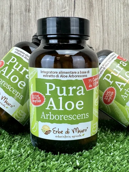 Pure Aloe Arborescens, food supplement in capsules