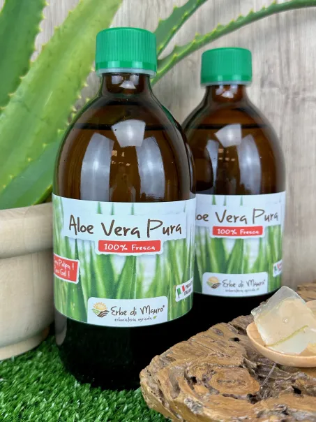 Aloe Vera Pura, polpa estratto a freddo, 500ml-Aloe puro