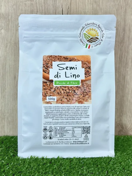 Semi di Lino, confezione da 500g e 1kg