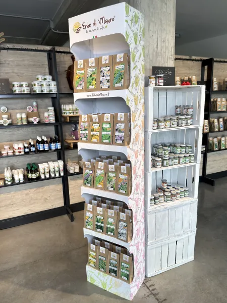 Espositore da terra in cartone per Tisane e Infusi