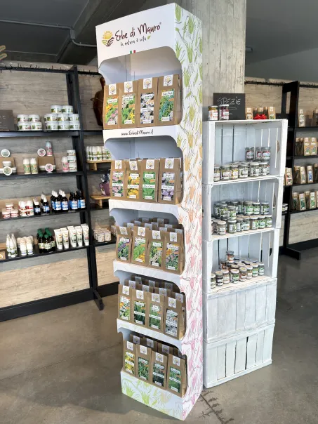 Espositore da terra in cartone per Tisane e Infusi