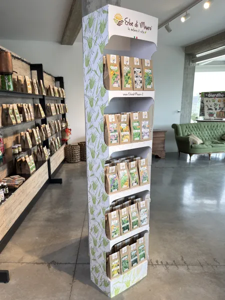 Espositore da terra in cartone per Tisane e Infusi 2