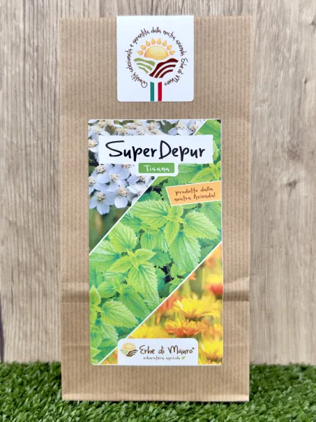 Super Depur, tisana con achillea, calendula e ortica da 50, 500g e 1kg