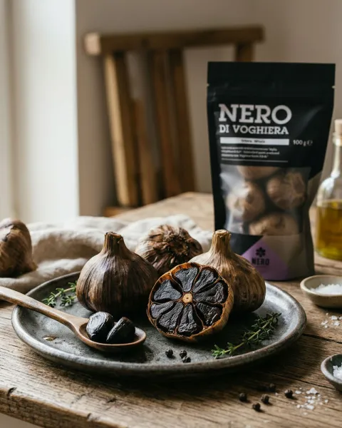 Black Garlic from Voghiera (Italy), Fresh, Fermented 50g 2