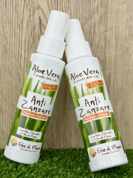 Spray Anti Zanzare, Aloe Vera, Citronella ed Olio di Neem 100ml-Cosmetici per l'Estate